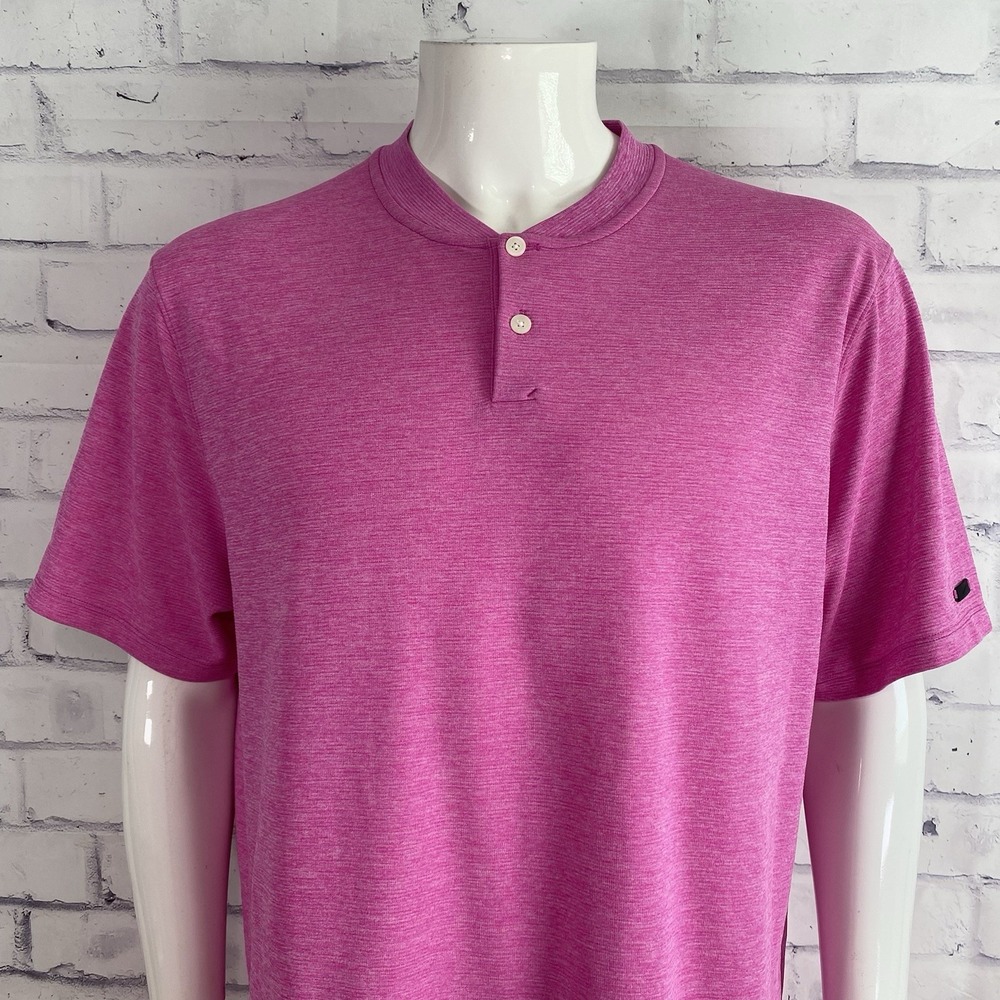 Nike Shirt Men's XL Extra Large Blade Collar Polo Aeroreact Tiger Woods Pink